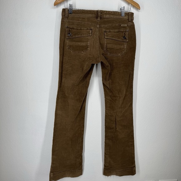 Vintage Y2K Cargo Corduroy Pants Women's Size 7 Brown Low Rise Flared Grunge 90s - Picture 5 of 8